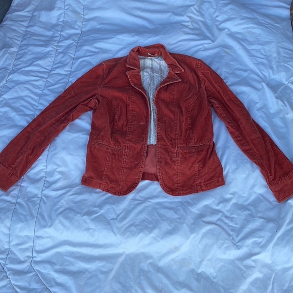 St. John’s Bay Burnt Orange Corduroy Blazer SIZE S - Picture 1 of 5